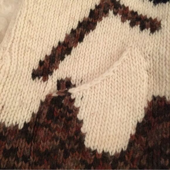 THICK, warm, button up long sweater coat overseas! Hand made with perfection - Picture 4 of 6